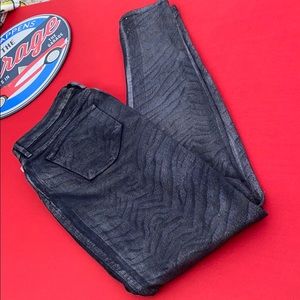 Animal Print Fitted Jeans